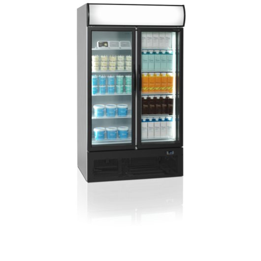 Réfrigérateur à boissons 438 litres extérieur blanc porte aluminium -  Tefcold - Armoires à Boissons - référence FSC1450 - Stock-Direct CHR